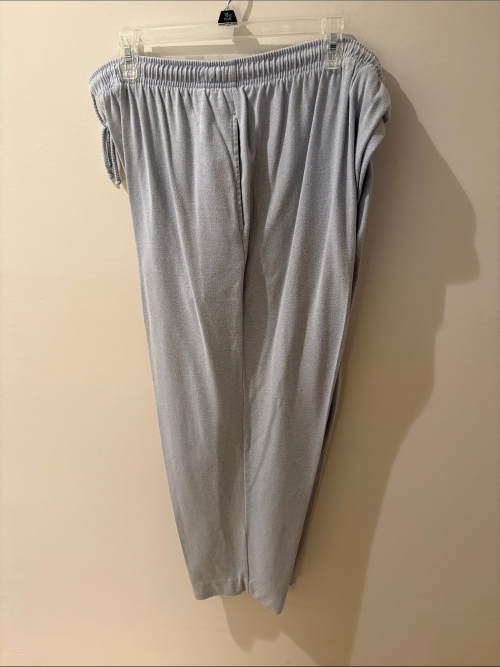 Russ Light Gray Elastic-Waist Womens Casual Trousers